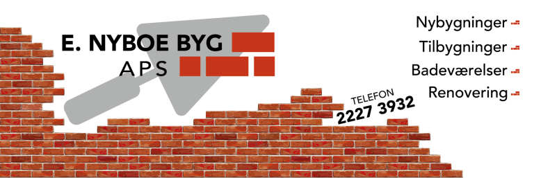 halskilt e nyboe byg 3000x1000mm